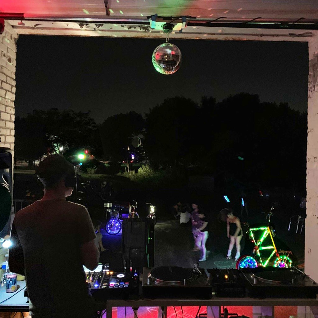 View from the DJ booth on a past BodyBodyBody night.
